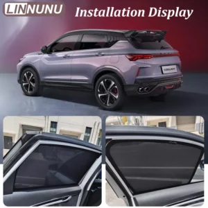 linnunu for geely coolray car magnetic side windows sunshade visor front sun shade windshield curtain sunshades auto accessories