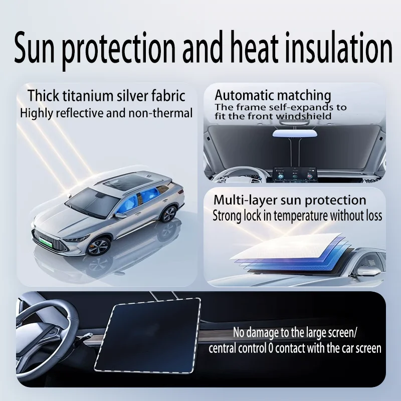 car windshield sun visor for mg zs 2024~2027 2025 2026 mk2 foldable reflector sunshade heat insulation summer auto car windshield sun visor for mg zs 2024~2027 2025 2026 mk2 foldable reflector sunshade heat insulation summer auto