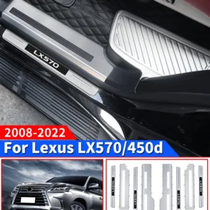 stainless steel car threshold protection for lexus lx 570 lx570 lx450d 2008 2022 2021 2020 interior modification accessories