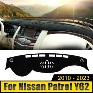 for nissan patrol y62 armada 2010 2015 2016 2017 2018 2019 2020 2021 2022 2023 car dashboard cover mats avoid light pad carpets