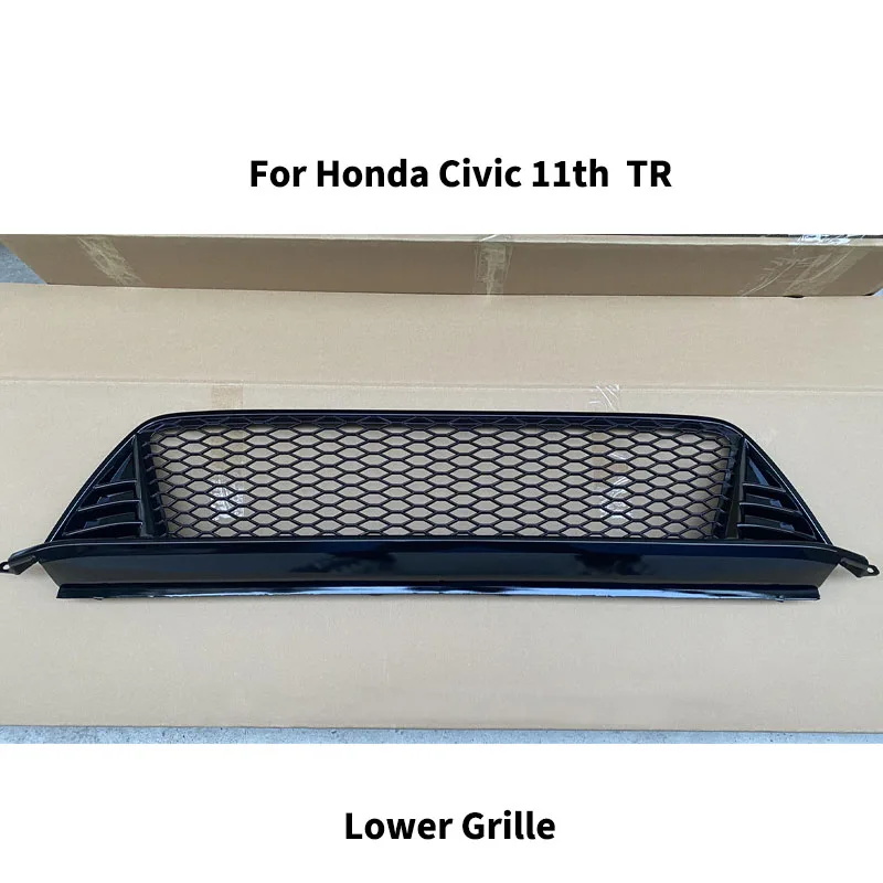 for honda civic 11th hatchback/sedan 2021 2024 car front grille grill air intake grille upper bumper hood meshtrim auto parts for honda civic 11th hatchback/sedan 2021 2024 car front grille grill air intake grille upper bumper hood meshtrim auto parts