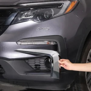 for honda pilot 2015 2022 abs silver car front bumper side air intake trim strip sticker car exterior accessories