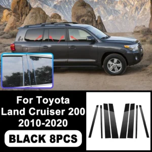 for toyota land cruiser 200 2010 2020 b/c pillar stickers pc window decorative trim for middle pillar,car exterior accessories