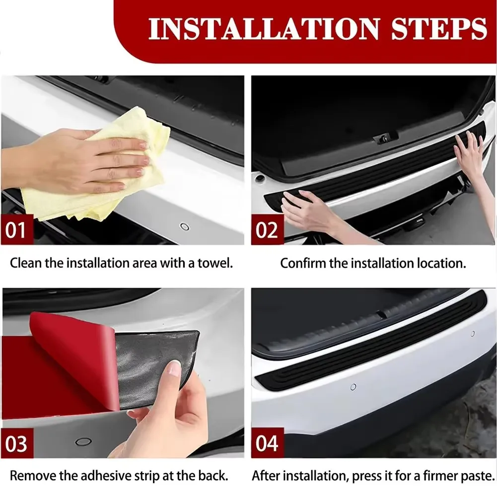 for toyota land cruiser pvc rubber protective strip, car trunk door sill protection sticker reinforcement decorative sticker for toyota land cruiser pvc rubber protective strip, car trunk door sill protection sticker reinforcement decorative sticker
