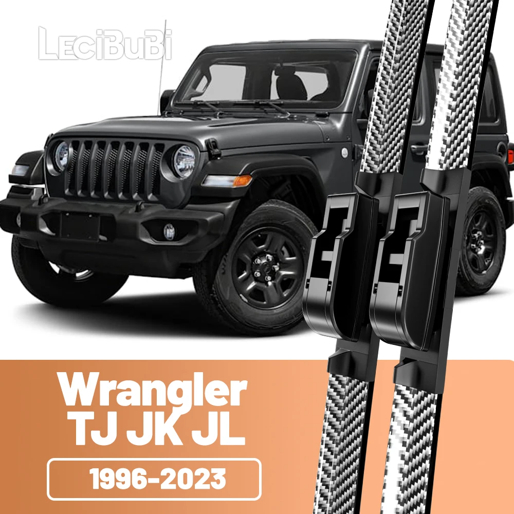 2pcs front windshield windscreen wiper blades carbon fibre wipers for jeep wrangler tj jk jl 1996 2023 2007 2008 2017 2018 2019 2pcs front windshield windscreen wiper blades carbon fibre wipers for jeep wrangler tj jk jl 1996 2023 2007 2008 2017 2018 2019