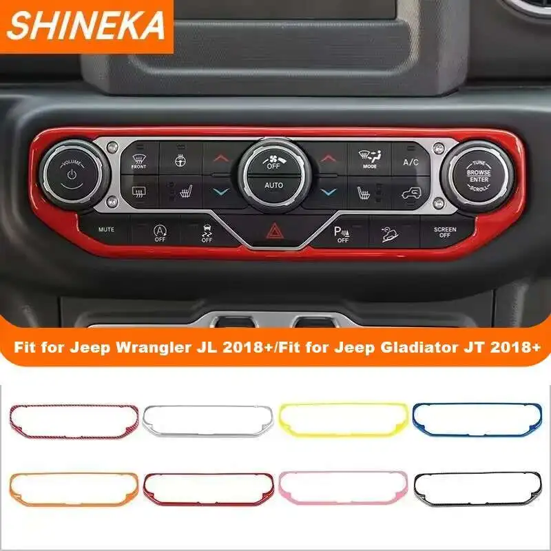 shineka car air conditioning control knob panel decoration cover for jeep wrangler jl gladiator jt 2018 up interior accessories shineka car air conditioning control knob panel decoration cover for jeep wrangler jl gladiator jt 2018 up interior accessories