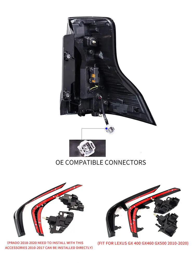 led tail lights for lexus gx460 2010 2021 toyota prado 2010 2021 with start animation drl rear lamp assembly taillights led tail lights for lexus gx460 2010 2021 toyota prado 2010 2021 with start animation drl rear lamp assembly taillights