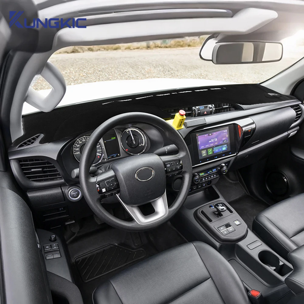 for toyota hilux 2015 2016 2017 2018 2019 2020 2024 car dashboard cover premium flannel mat avoid light pad anti uv case carpet for toyota hilux 2015 2016 2017 2018 2019 2020 2024 car dashboard cover premium flannel mat avoid light pad anti uv case carpet