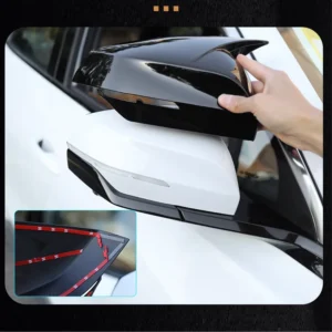 car mirror cover for geely boyue l fx11 starray atlas 2023~2025 abs carbon fiber black chrome trim rearview mirror accessories
