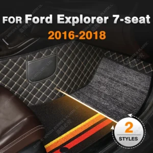 double layer car floor mats for ford explorer 7 seat 2016 2017 2018 foot carpet cover automobile auto interior accessories