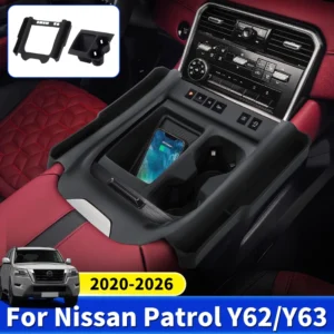 for nissan 2020 2024 2025 2026 patrol y62 y63 center console silicone cover anti scratch protective case for cup holder armrest