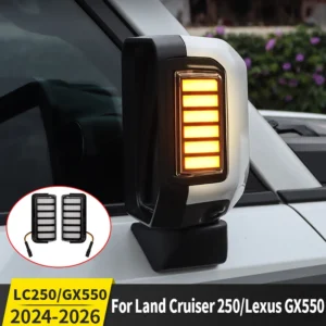 for toyota land cruiser prado 250 lc250 j250 2024 2025 lexus gx 550 smoked side mirror turn signal led dynamic car accessories