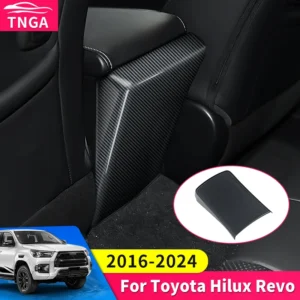 for 2016 2024 toyota hilux revo pickup truck rear air vent outlet panel carbon fiber texture anti kick interior trim accessories