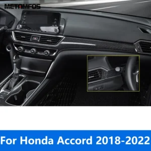 for honda accord 2018 2019 2020 2021 2022 carbon fiber center console dashboard panel strip cover trim accessories car styling