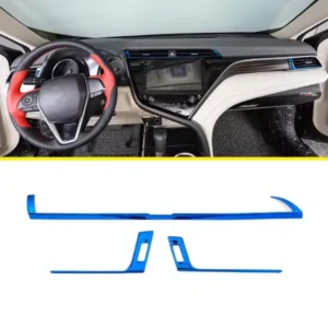lhd car center control air condition vent outlet frame cover trim strip sticker accessories for toyota camry xv70 70 2018 2020