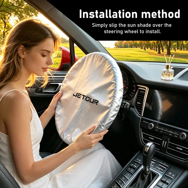 for jetour summer car steering wheel anti heat sun shade cover x70 x70sm x90 x95 dashing i dm t2 t3 traveler c dm for jetour summer car steering wheel anti heat sun shade cover x70 x70sm x90 x95 dashing i dm t2 t3 traveler c dm