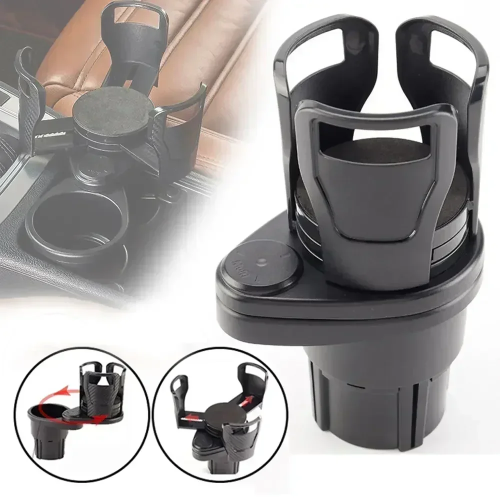 adjustable dual cup holder car mount multifunction with phone holder car cup expansion adapter for vehicle cup holers adjustable dual cup holder car mount multifunction with phone holder car cup expansion adapter for vehicle cup holers