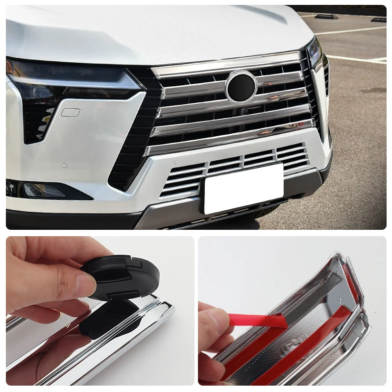for 2024 lexus gx550 gx550h front grill chrome decoration strip gx 550 550h exterior upgraded tuning modification for 2024 lexus gx550 gx550h front grill chrome decoration strip gx 550 550h exterior upgraded tuning modification