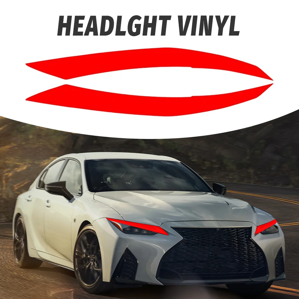 for 2021 2025 lexus is350 is300 is500 red headlight drl headlight decal tint overlay vinyl ppf for 2021 2025 lexus is350 is300 is500 red headlight drl headlight decal tint overlay vinyl ppf