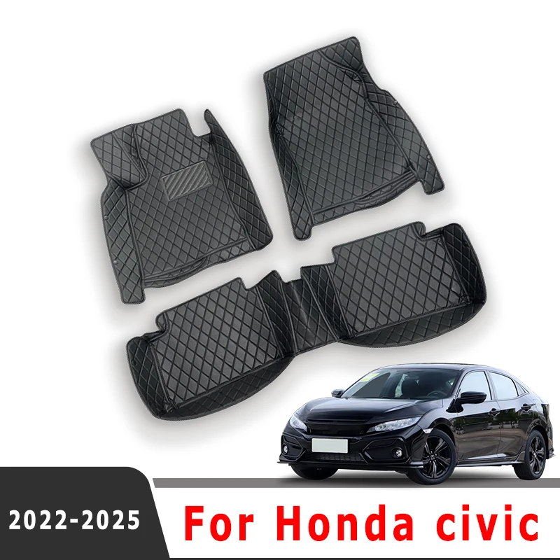 car floor mats trunk carpets for honda civic 2022 2023 2024 2025 protect accessories rugs foot pad auto parts waterproof covers car floor mats trunk carpets for honda civic 2022 2023 2024 2025 protect accessories rugs foot pad auto parts waterproof covers