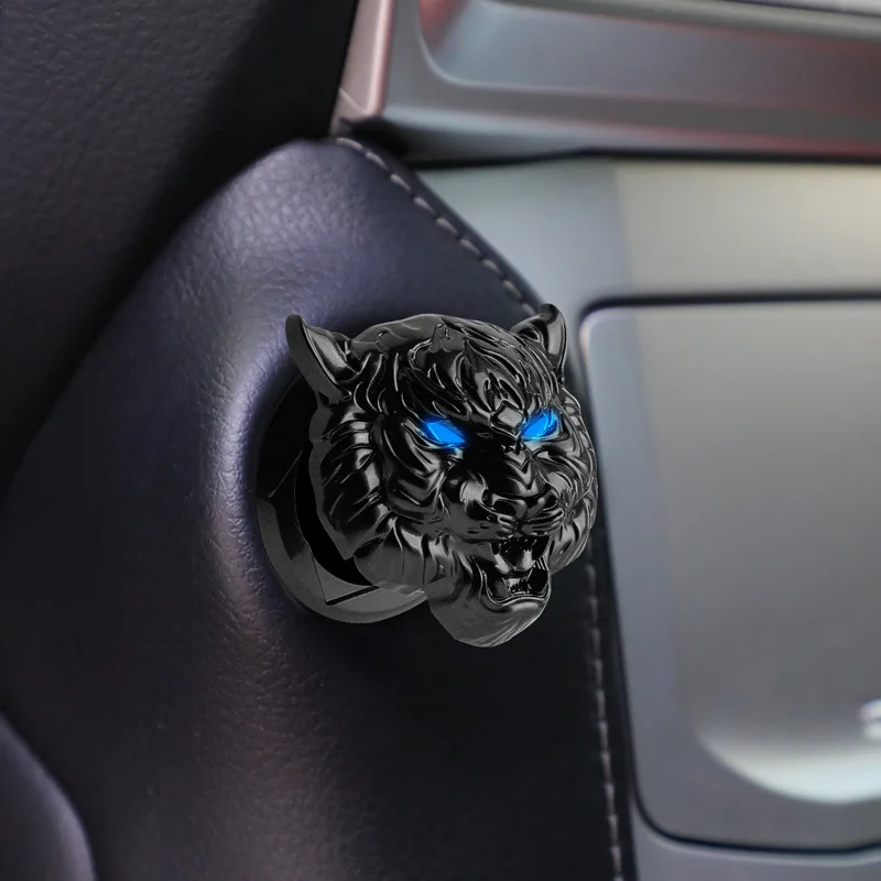tiger head car engine ignition button case cover metal engine start stop button decoration ring anti scratch auto tiger head car engine ignition button case cover metal engine start stop button decoration ring anti scratch auto