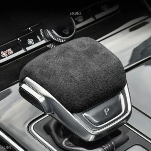 suede leather for roewe rx5 plus rx5 max imax8 i6 max rx8 car gear shift knob cover protector accessories interior trim