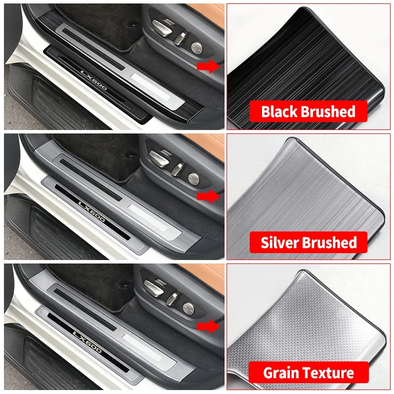 for toyota 2022 2026 lexus lx600 lx700 600 700 stainless steel door sill protector scratch proof interior protection for toyota 2022 2026 lexus lx600 lx700 600 700 stainless steel door sill protector scratch proof interior protection