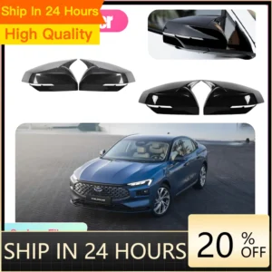 new car mirror cover for geely boyue l fx11 starray atlas 2023~2025 abs carbon fiber black chrome trim rearview mirror accessori