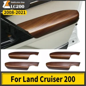 car door armrest peach wood protective lid for toyota land cruiser 200 lc200 fj200 2008 2021 2020 interior upgraded accessories