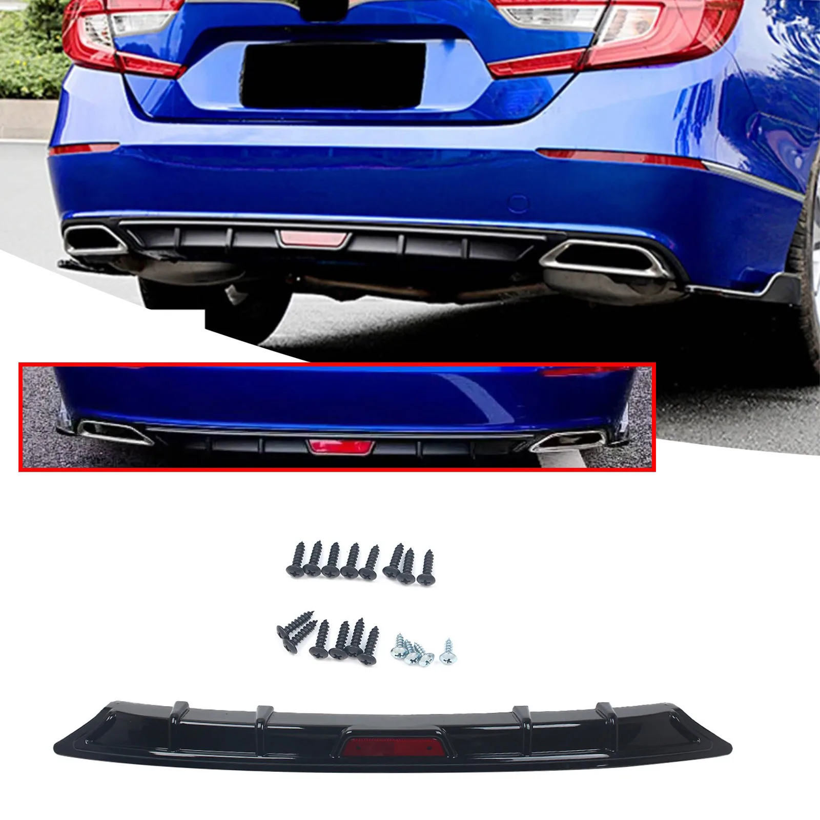 for 2018 2022 honda accord 10th gen accord all 4 door sedan models front bumper front lip front shovel kit compatible for 2018 2022 honda accord 10th gen accord all 4 door sedan models front bumper front lip front shovel kit compatible
