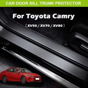 for toyota camry 8/9 th gen 2011 2025 car door threshold bar strip stickers trunk scratch resistant trampling protector decor