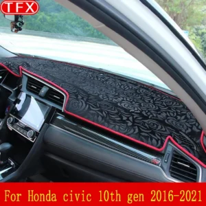flannel dashboard cover for honda civic 10th gen 2016 2021 dash mat sun shade pad instrume panel carpets interior accessories