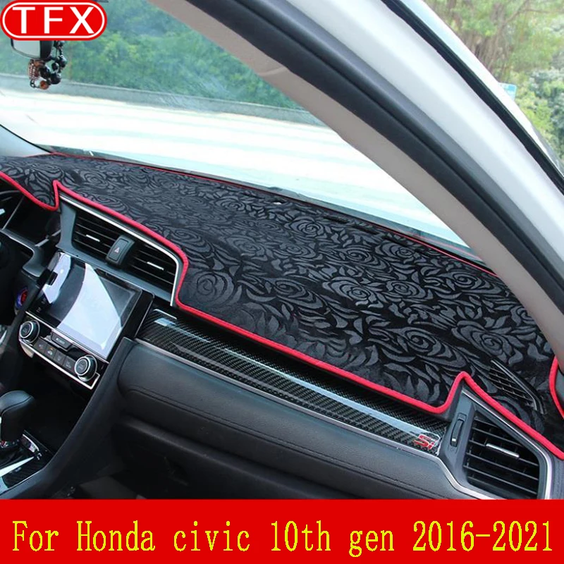flannel dashboard cover for honda civic 10th gen 2016 2021 dash mat sun shade pad instrume panel carpets interior accessories flannel dashboard cover for honda civic 10th gen 2016 2021 dash mat sun shade pad instrume panel carpets interior accessories