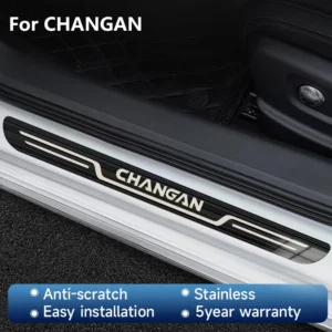 car stainless steel door sill scuff plate for changan cs35 plus cs55 plus cs75 plus eado uni t uni k 2023 2024 car accessories
