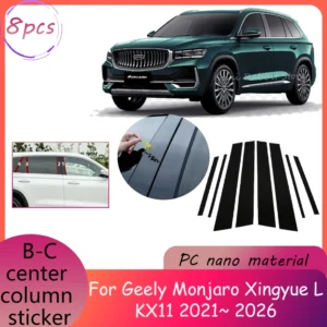 for geely monjaro xingyue l kx11 2021~ 2026 2022 2023 2024 2025 car window b c pillar decal column sticker modificat accessories