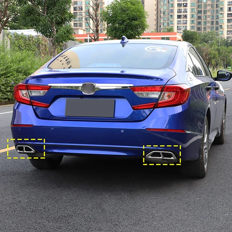 stainless steel exterior rear exhaust muffler tip pipe cover trim for honda accord 10th gen 2018 2019 2020 2021 2022 stainless steel exterior rear exhaust muffler tip pipe cover trim for honda accord 10th gen 2018 2019 2020 2021 2022