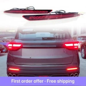 for geely coolray proton x50 2018 2024 led rear bumper reflector light with dynamic flowing turn signal brake and rear fog lamp