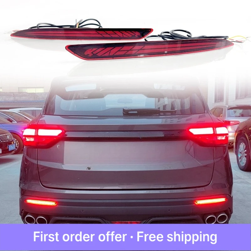 for geely coolray proton x50 2018 2024 led rear bumper reflector light with dynamic flowing turn signal brake and rear fog lamp for geely coolray proton x50 2018 2024 led rear bumper reflector light with dynamic flowing turn signal brake and rear fog lamp