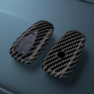 abs carbon fiber car key case cover shell for changan unit unik cs35plus cs55 plus cs75 plus oshan x7 x5 car accessories