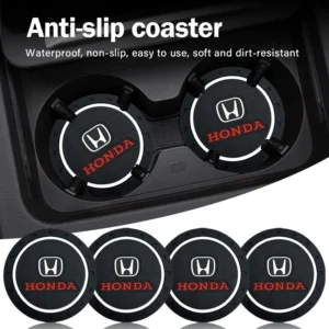 2pcs car water cup groove silicone pad auto accessories for honda civic accord fit jazz pilot crv odyssey passport city shuttle