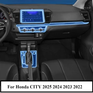 for honda city 2025 2024 2023 2022 ppf protection film accessories interior transparent tpu navigation gear panel center console