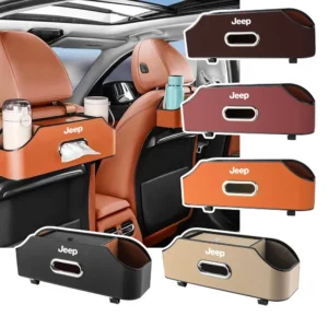 pu leathercar seat back storage box tissue box water cup mobile phone holder for jeep renegade patriot wrangler cherokee compass