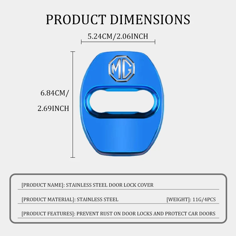 4pcs car door lock decorative cover rust proof stainless for mg rx5 rx8 350 550 6 3 5 7 zr zs hs gs gt hector 4pcs car door lock decorative cover rust proof stainless for mg rx5 rx8 350 550 6 3 5 7 zr zs hs gs gt hector