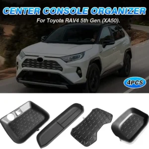 center console storage box for 2019 2025 toyota rav4 accessories auxiliary glove box insert tray anti slip 4pcs