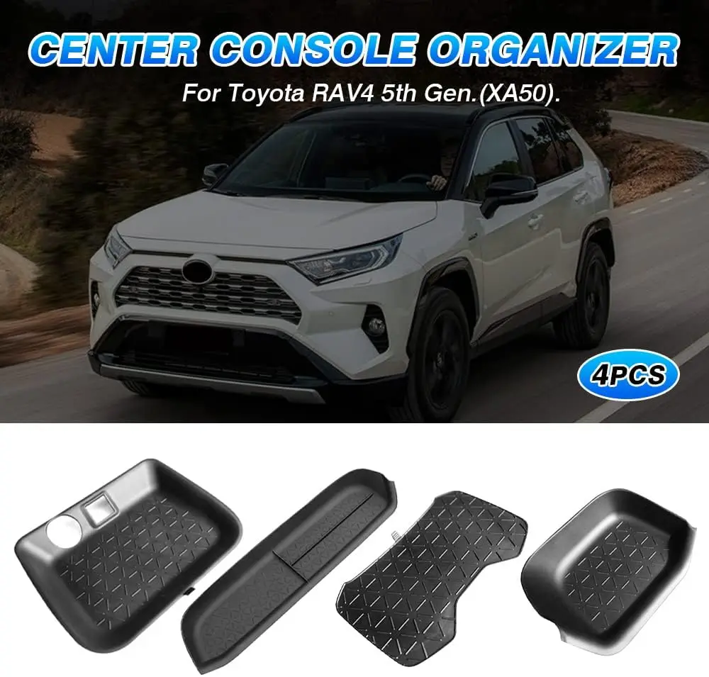 center console storage box for 2019 2025 toyota rav4 accessories auxiliary glove box insert tray anti slip 4pcs center console storage box for 2019 2025 toyota rav4 accessories auxiliary glove box insert tray anti slip 4pcs