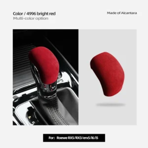 alcantara suede for roewe rx5 rx3 erx5 i6 i5 car shift gear cover shift head cover car gear protective covers accessories