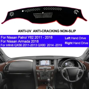 car dashboard cover for nissan patrol y62 2011 2018 armada 2018 for infiniti qx56 2011 2013 qx80 2014 2019 dashboard sun shade