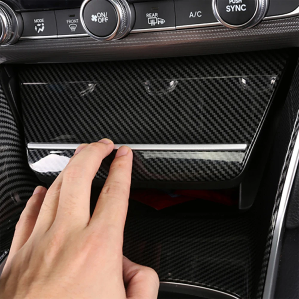 carbon fiber car center console gear shift panel cover frame sticker trim for honda accord 10th gen 2018 2022 (gas version) carbon fiber car center console gear shift panel cover frame sticker trim for honda accord 10th gen 2018 2022 (gas version)