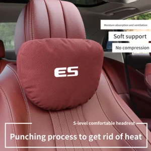 car interior 5 color selectable headrest for lexus es es300 auto interior headrest neck support lumbar cushion soft neck pillow