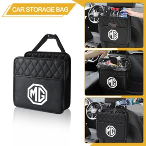 pu leather car seat back hanging storage bag organizer for morris mg hs ehs phev zs mg3 mg5 mg6 mg7 gt zr rx5 zt rx8 ev 350 550